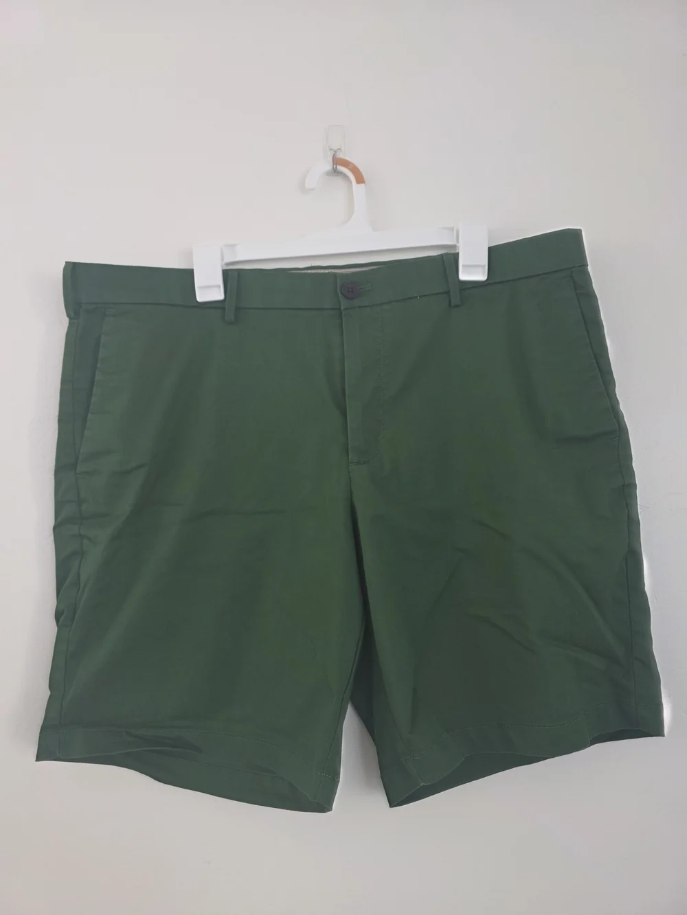 Banana Republic Men's Forest Green Flat-Front Chino Shorts / Size 38 / 9